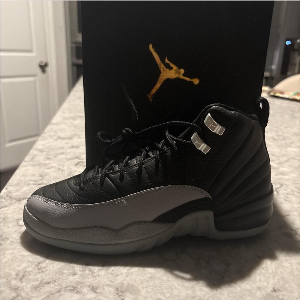 Jordan Black and Gray High-Top Sneakers